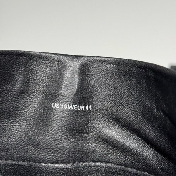 Vince Pilar Pointy Toe Black Leather Heeled Tall Boot 10M - Picture 13 of 16